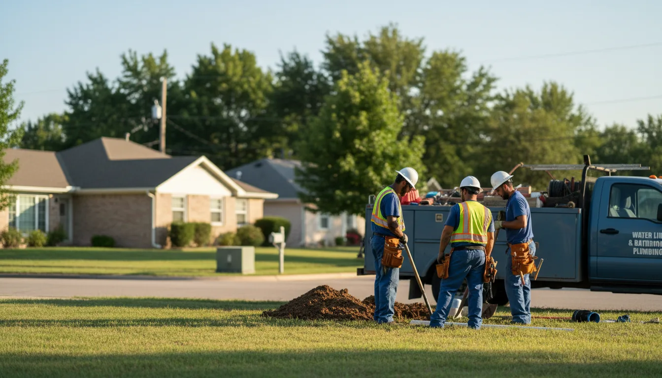 Residential water line and bathroom plumbing service in Oakpark, VA